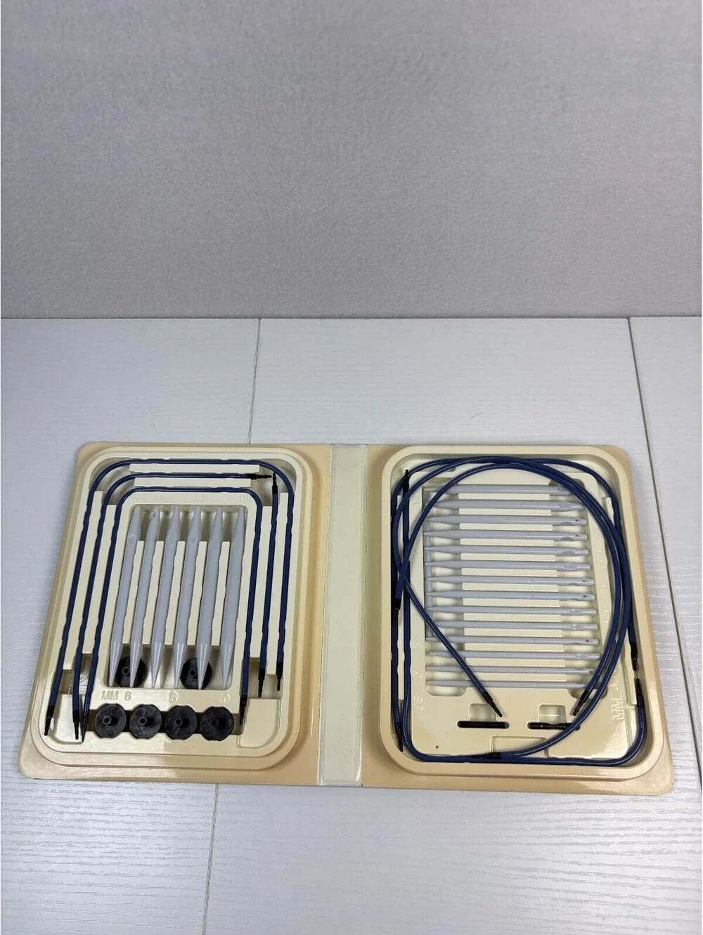 Vintage Denise Interchangeable Knitting Needles Set Blue Box Complete w/ Extras